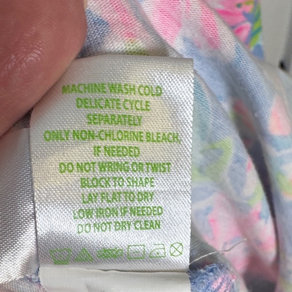 Lilly Pulitzer XXS Floral Cotton Midi Dress Pockets Summer Resort Palm Beach - Picture 10 of 11